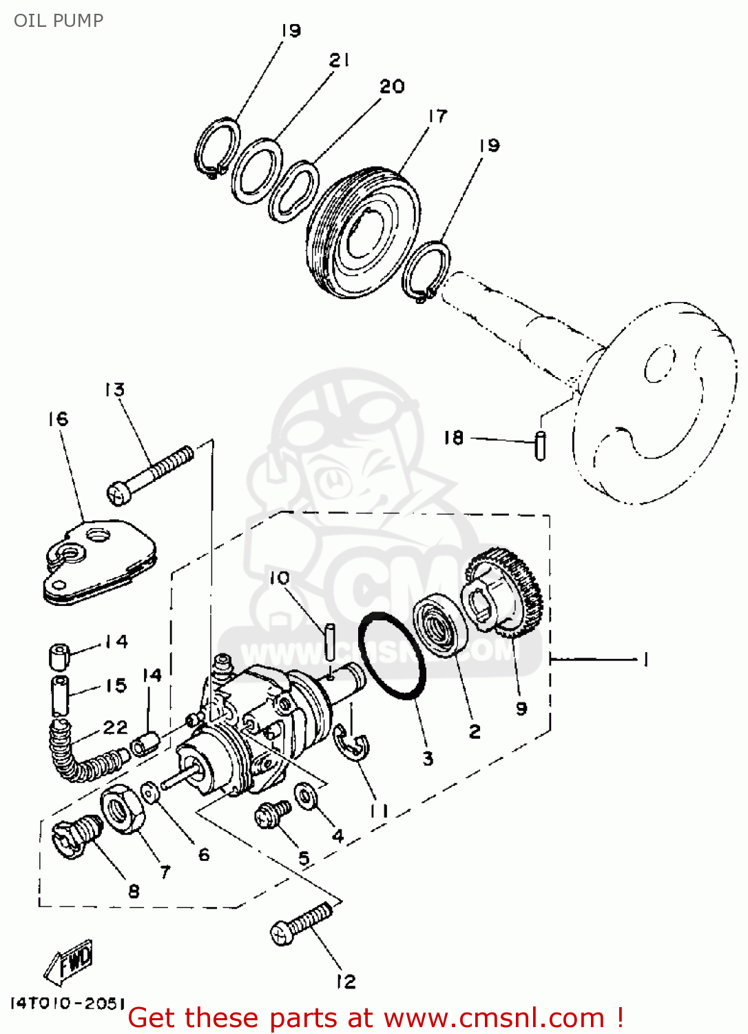 5G61310100 Oil Pump Assy Yamaha buy the 5G6131010000 at CMSNL