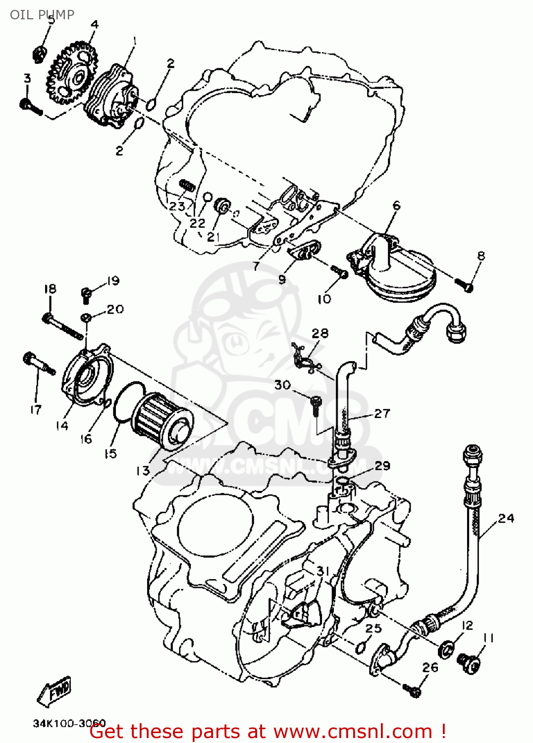 Oil Pump Kit (3aj) Xt550j Dual Purpose 1982 9999901858