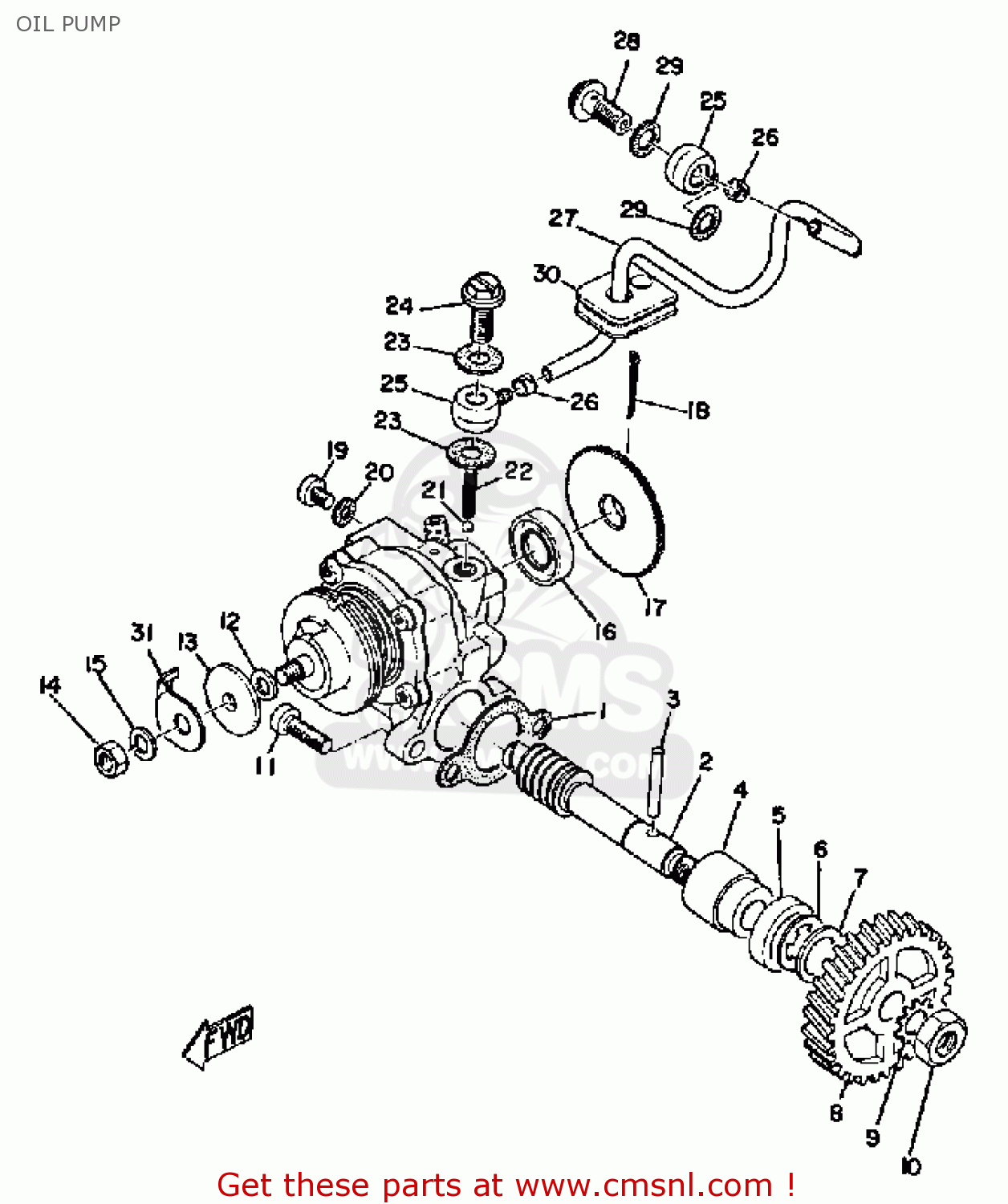 OIL PUMP ASSEMBLY PN325 for HT1 1969 USA - order at CMSNL