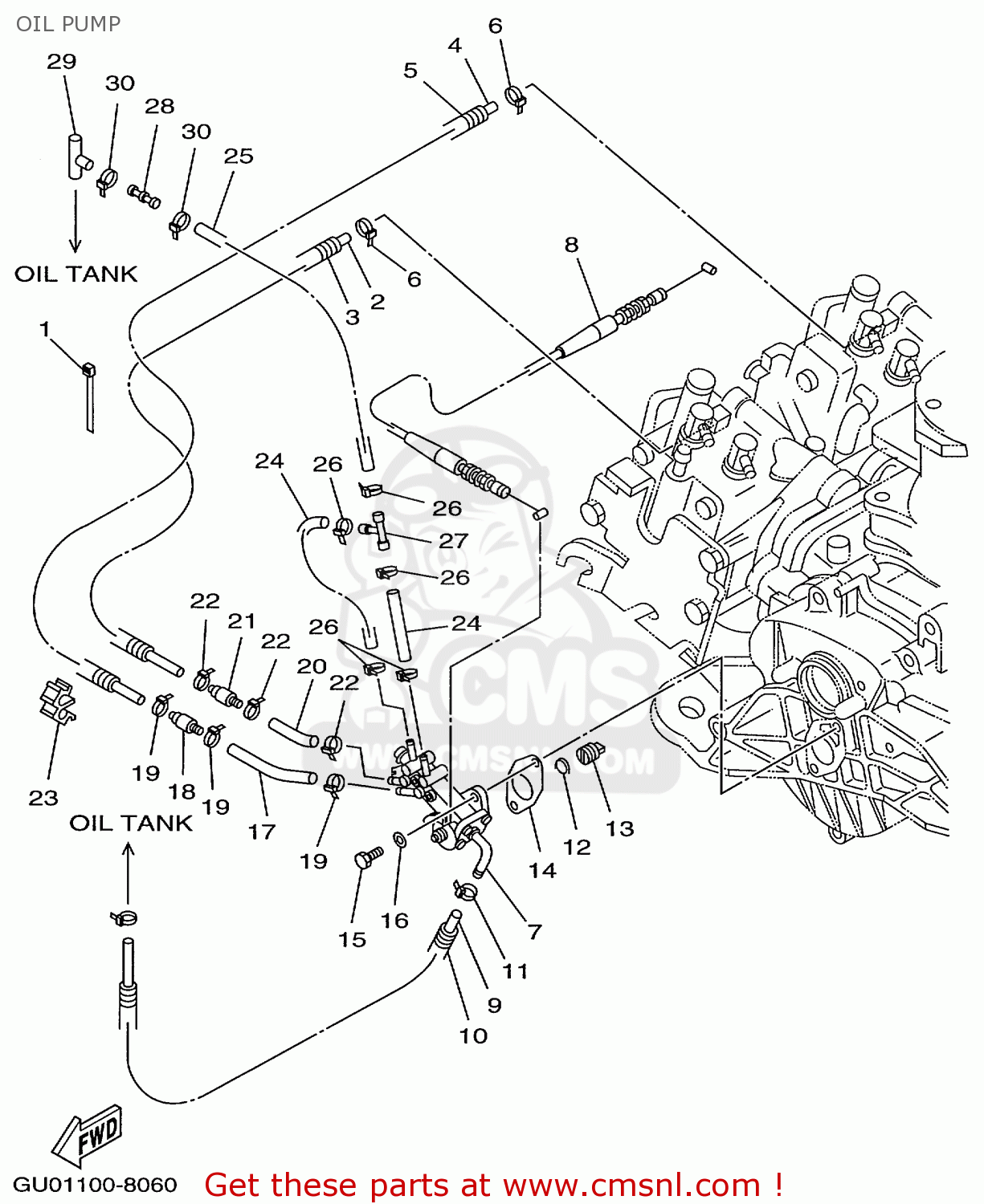66E1320000 Oil Injection Pump Yamaha buy the 66E1320000 at CMSNL