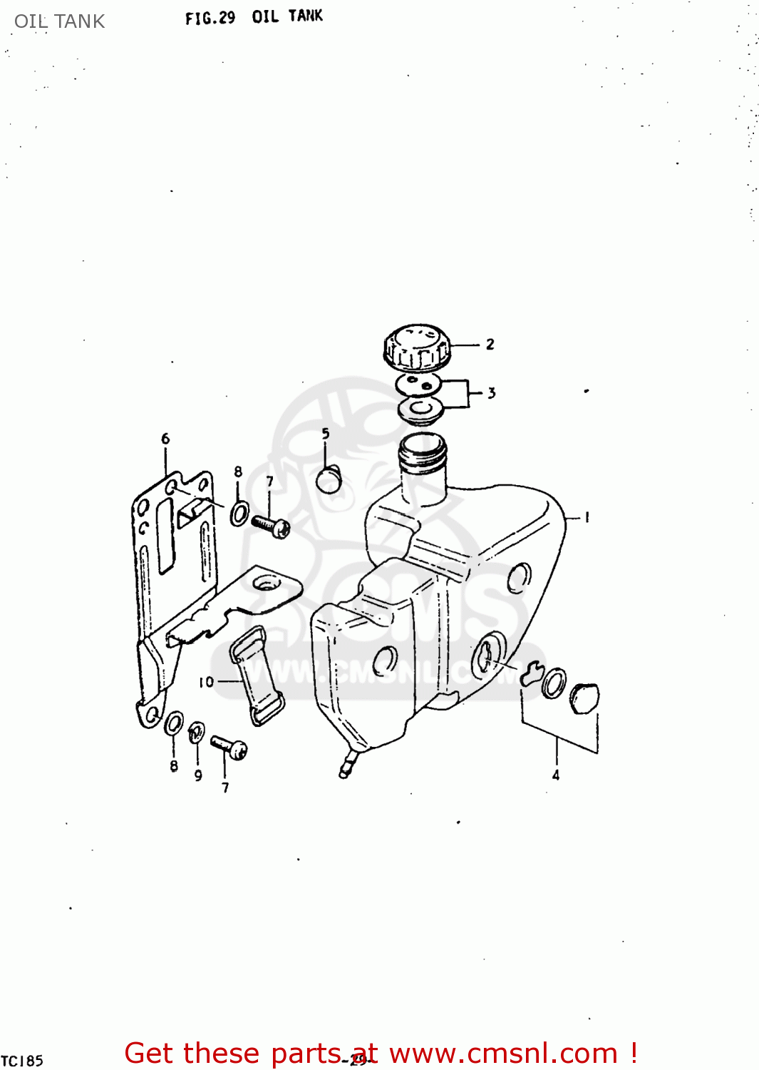 TANK,OIL for TS185 1976 (A) USA (E03) order at CMSNL