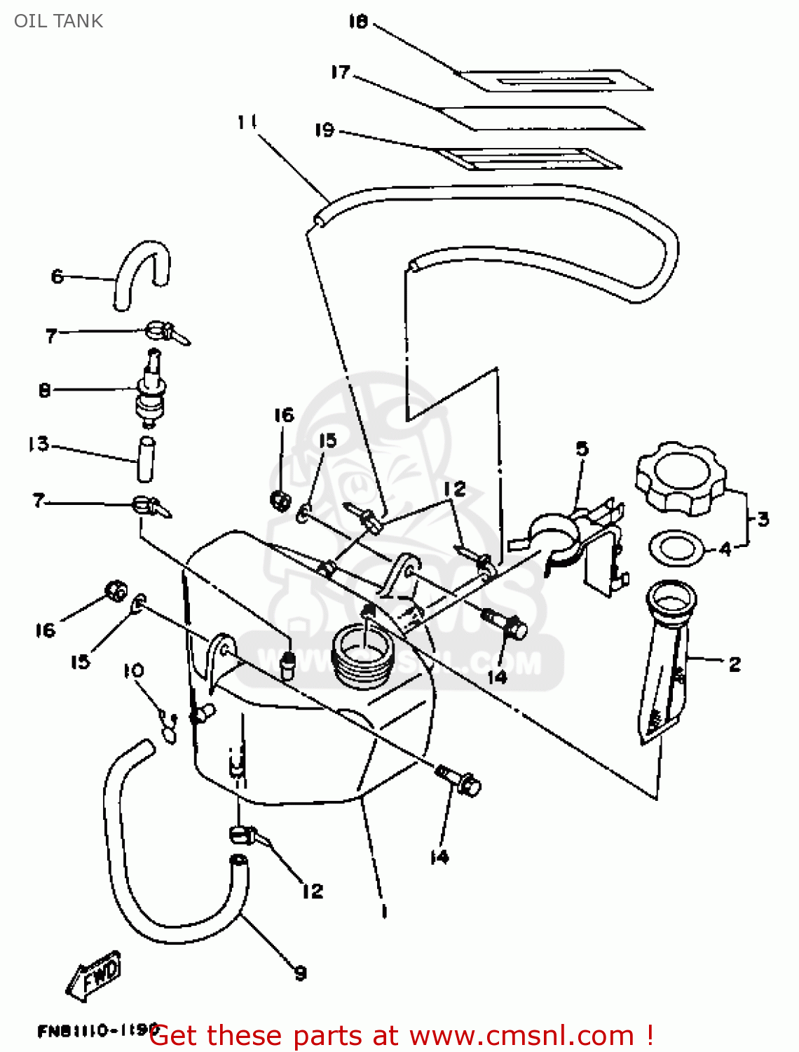 HOSE (L420) for WRB650Q 1992 FN8 WAVERUNNER - order at CMSNL