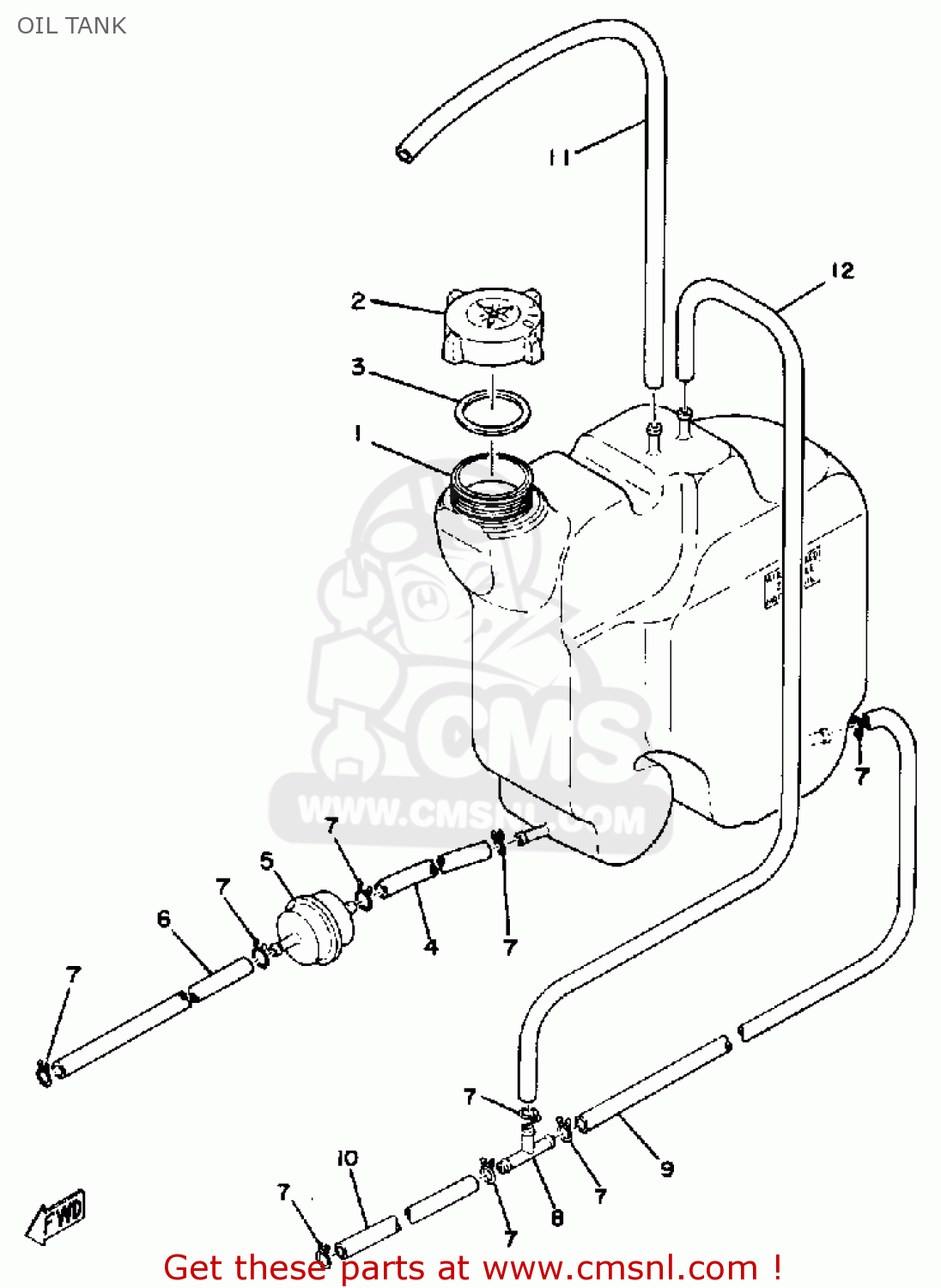 TANK, OIL for GPX338G 1975 order at CMSNL