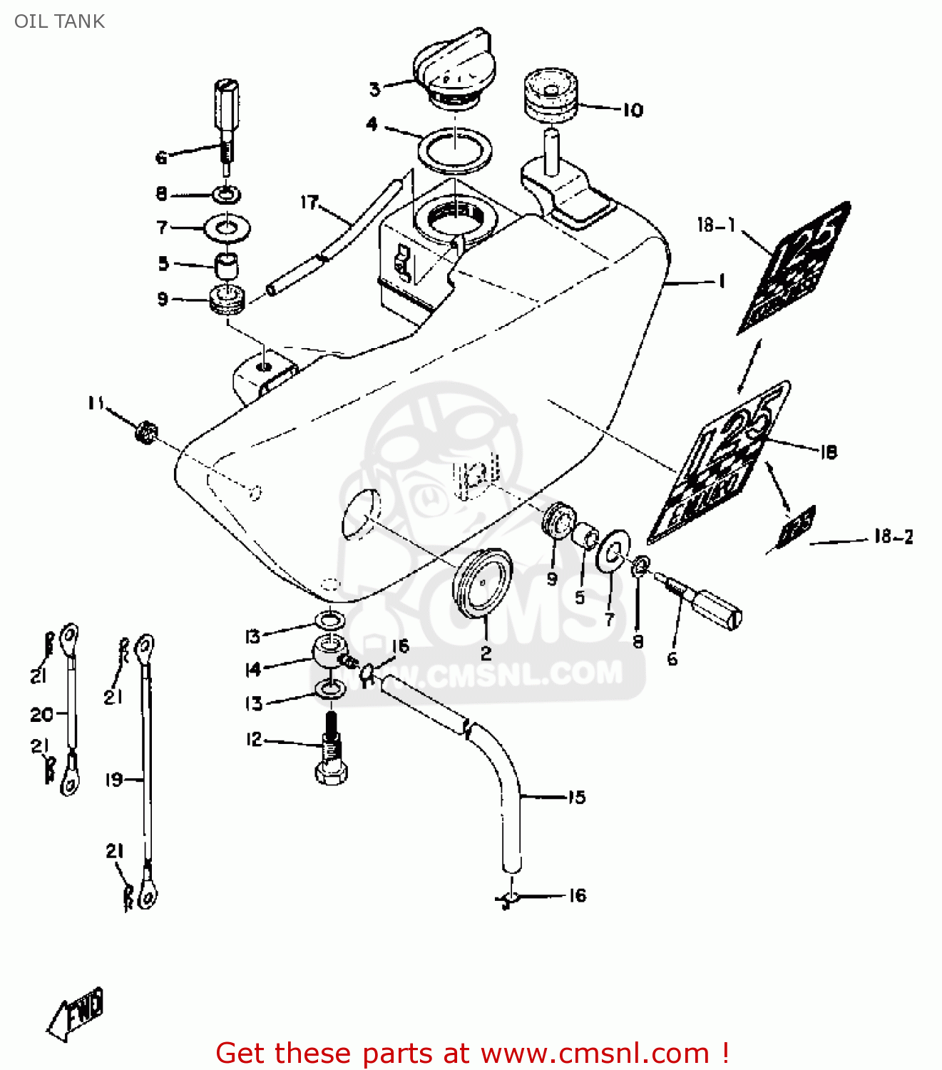 248217050101: Oil Tank Assembly Yamaha - buy the 248-21705-01-01 at CMSNL