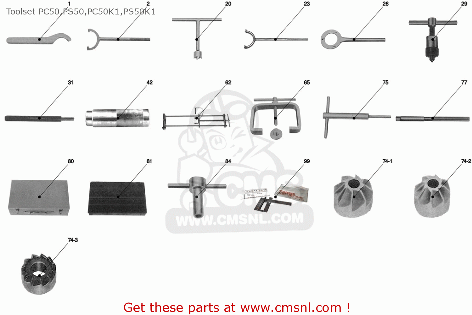 079800640000: Valve Seat Cutter Honda - buy the 07980-0640000 at CMSNL