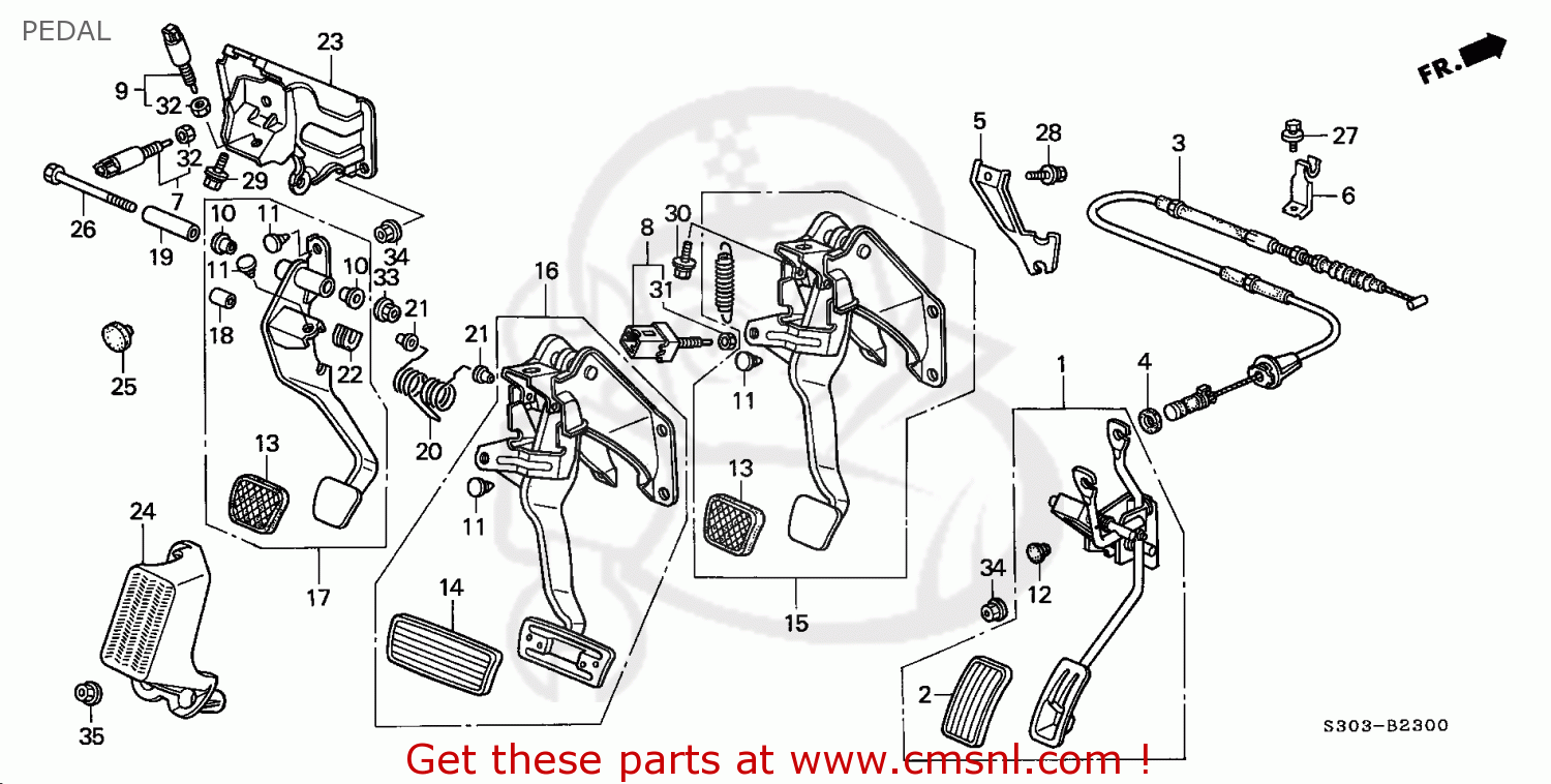 SW ASSY, CLUTCH for PRELUDE 1999 (X) 2DR TYPESH (KA) order at CMSNL