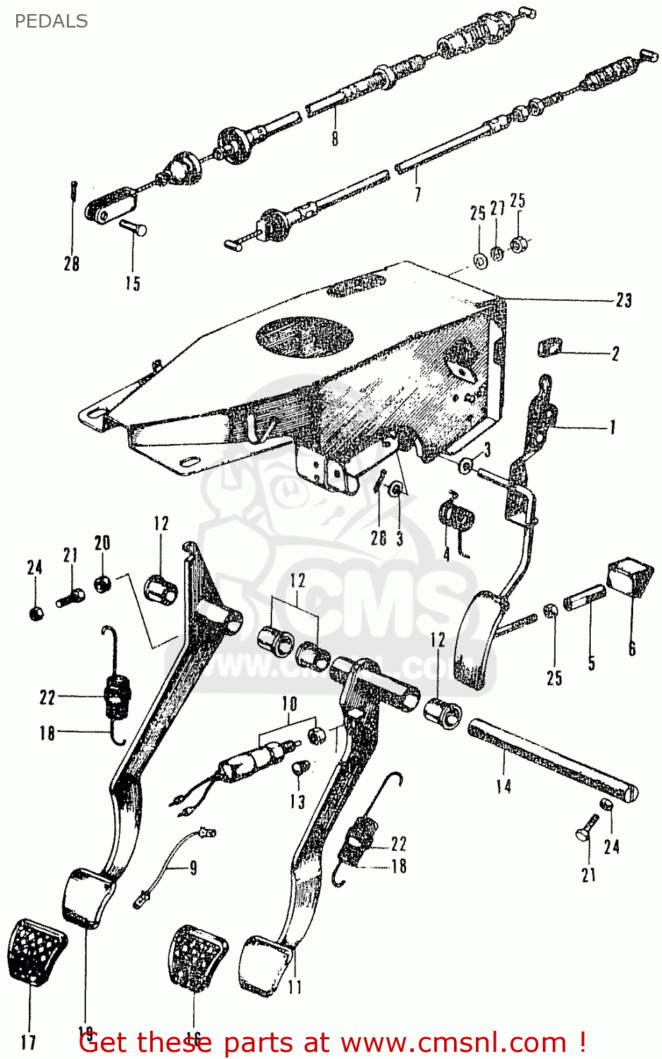 SPRING, BRAKE PEDAL RETURN for N1300 COUPE 99 9 SERIES (KU KQ KT