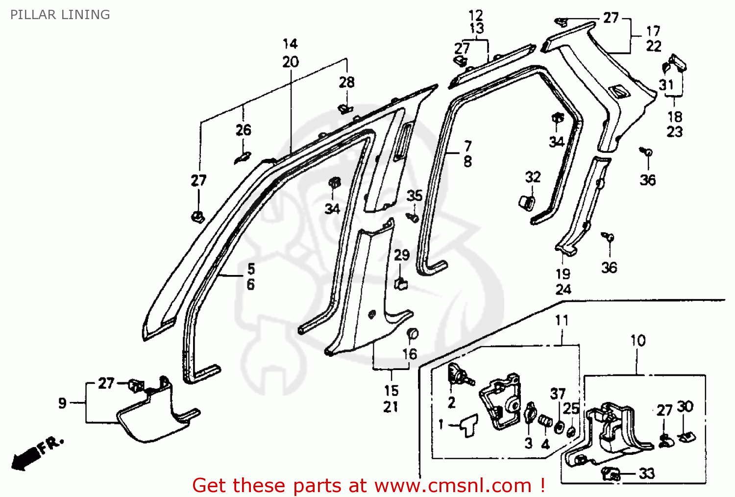 83221SM4A03ZB: Garn, R. Rr. *nh91l* Honda - buy the 83221-SM4-A03ZB at ...