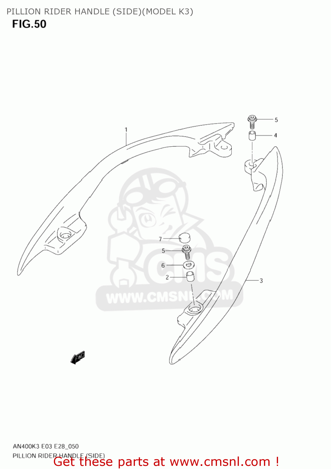Suzuki HANDLE,PILLION RIDER,R(BLUE) 4621014G00YV1 Suzuki HANDLE,PILLION RIDER,R(BLUE) 4621014G00YV1