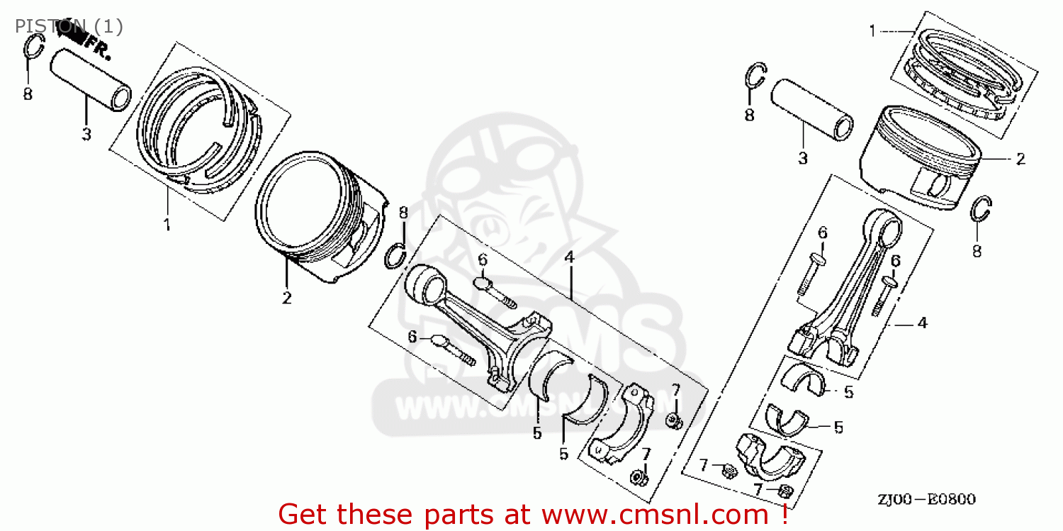 13101ZJ1000 Piston Honda buy the 13101ZJ1000 at CMSNL