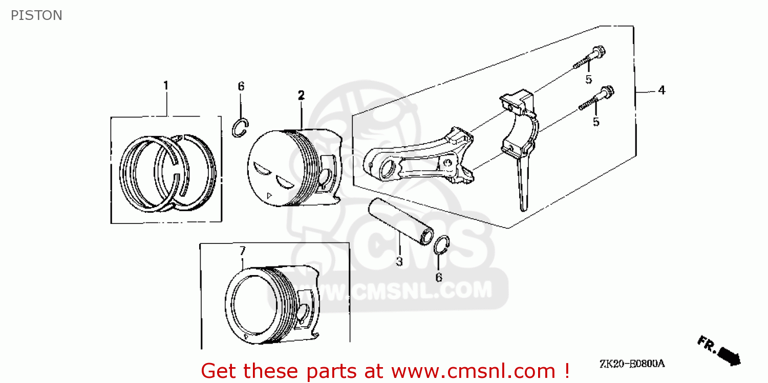 PISTON (0.25) for GX240U1\VXU1\14Z5F602 order at CMSNL