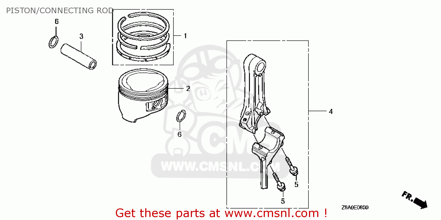 13101Z2A010 Piston Honda buy the 13101Z2A010 at CMSNL