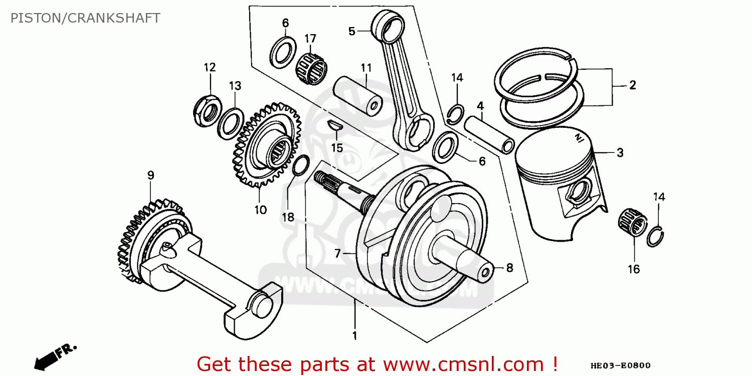 Honda BRG,CON-ROD L END 91005HE0003 Honda BRG,CON-ROD L END 91005HE0003