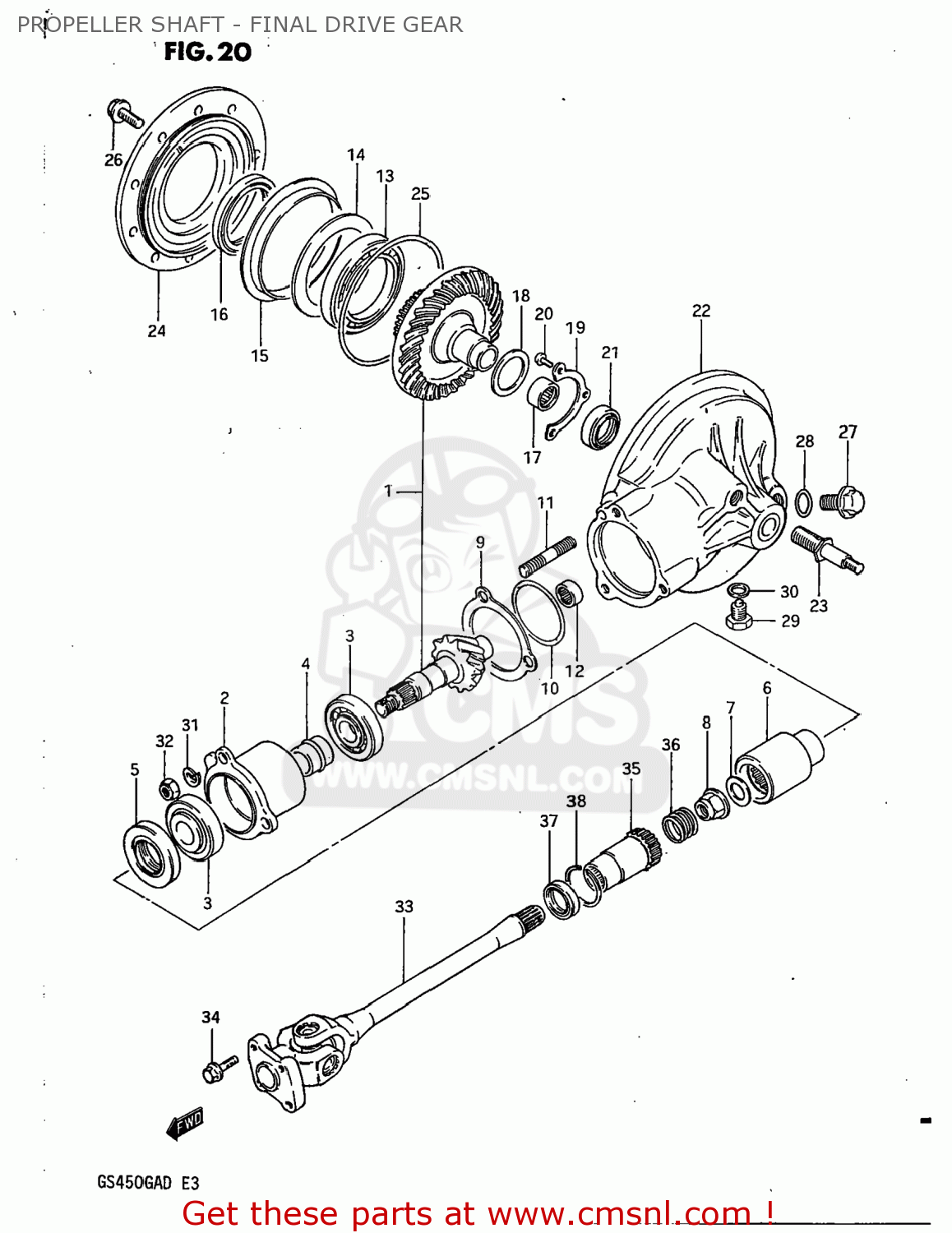 2710044500 Shaft Assembly,propeller Suzuki buy the 2710044500 at CMSNL