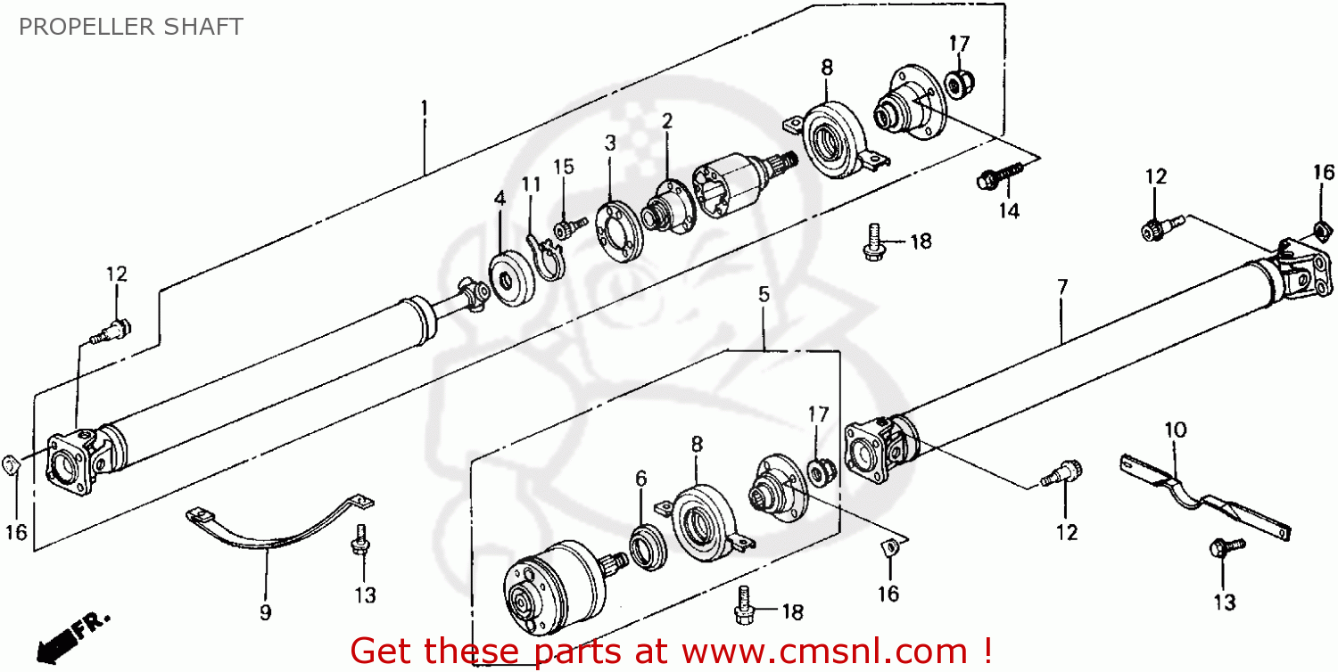 Shaft Assy Prop N For Civic Wagon 19 J Wgn 4wd 1600 Ka Kl Order At Cmsnl