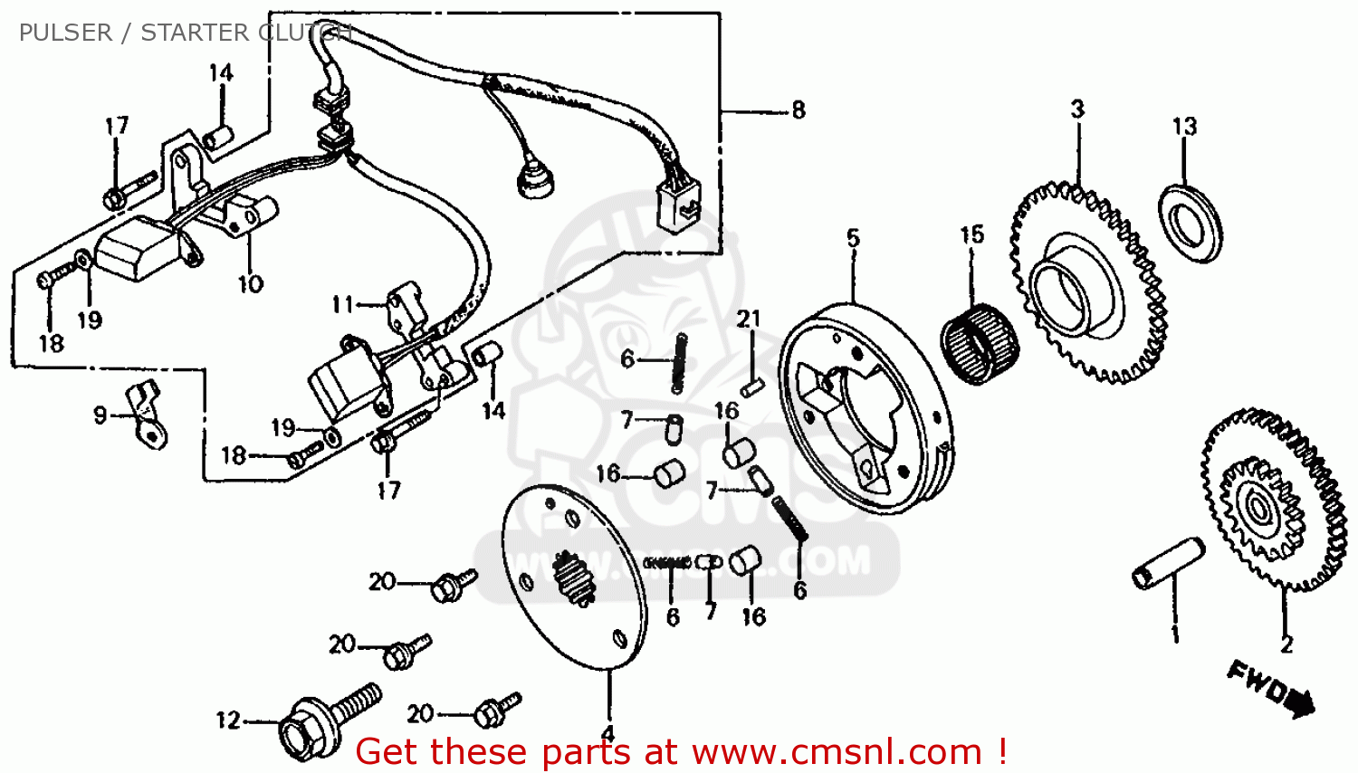 Motorcycle Stator Coil Stator Pickup Coil For Honda - Replaces 30300-HA0-033, 30300-HA0-010, 30300-HA0-013 Caltric Motorcycle Ignition Stator - Foto 10