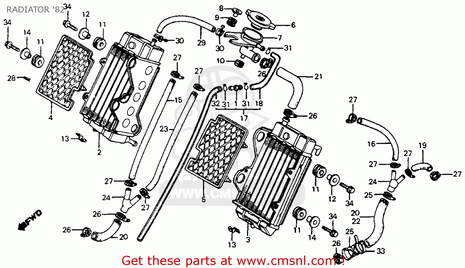 19015KA4701 Radiator,l. Honda buy the 19015KA4701 at CMSNL