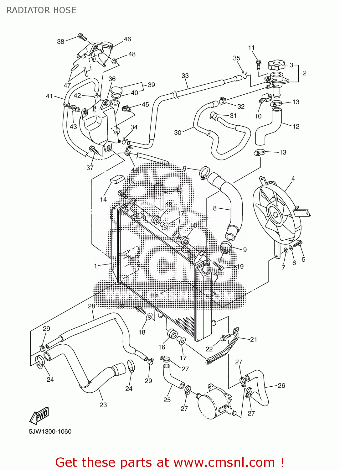 5JW2187100: Tank, Recovery Yamaha - buy the 5JW-21871-00 at CMSNL