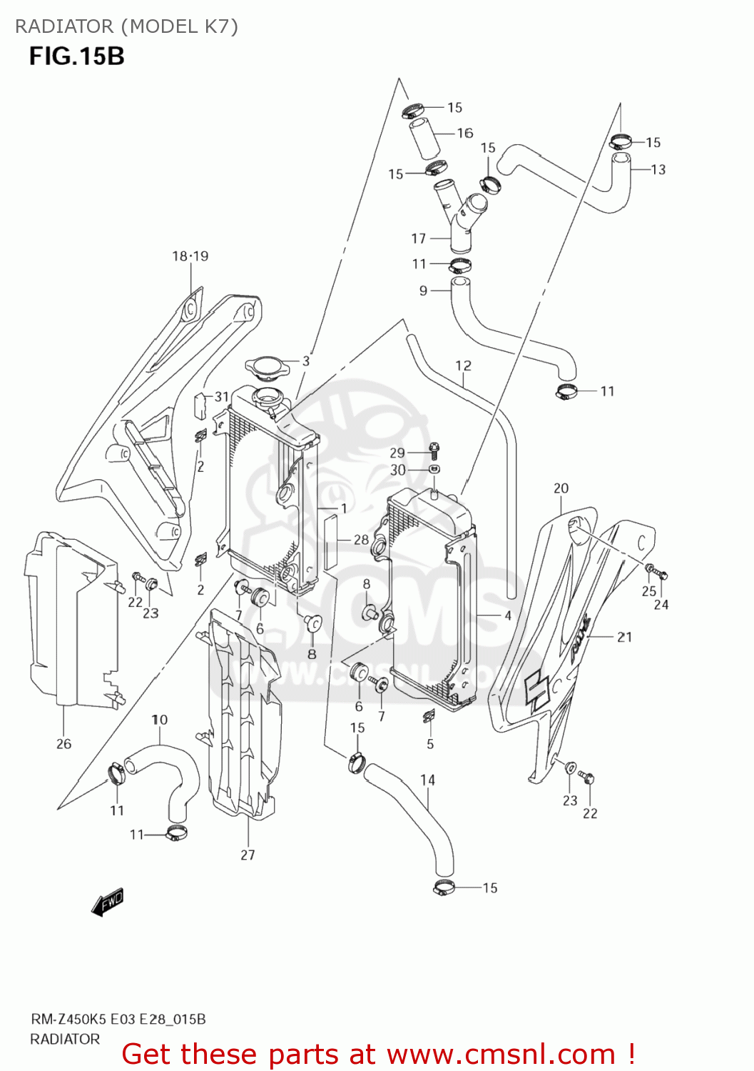 1772035G30 Radiator,water,l Suzuki buy the 1772035G30 at CMSNL