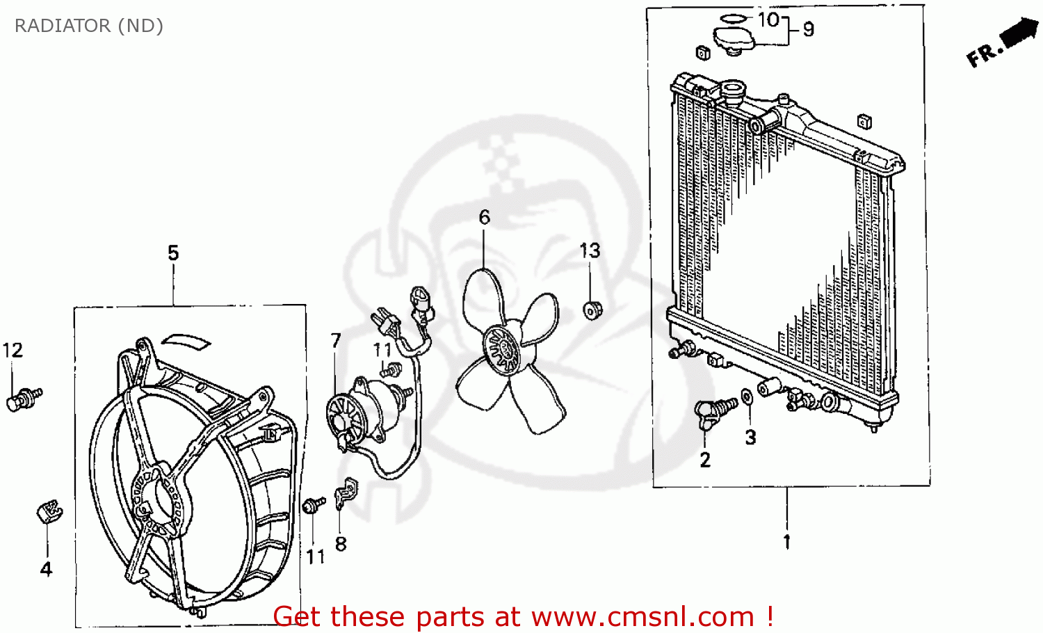 19030P08003 Motor,cooling Fan Honda buy the 19030P08003 at CMSNL