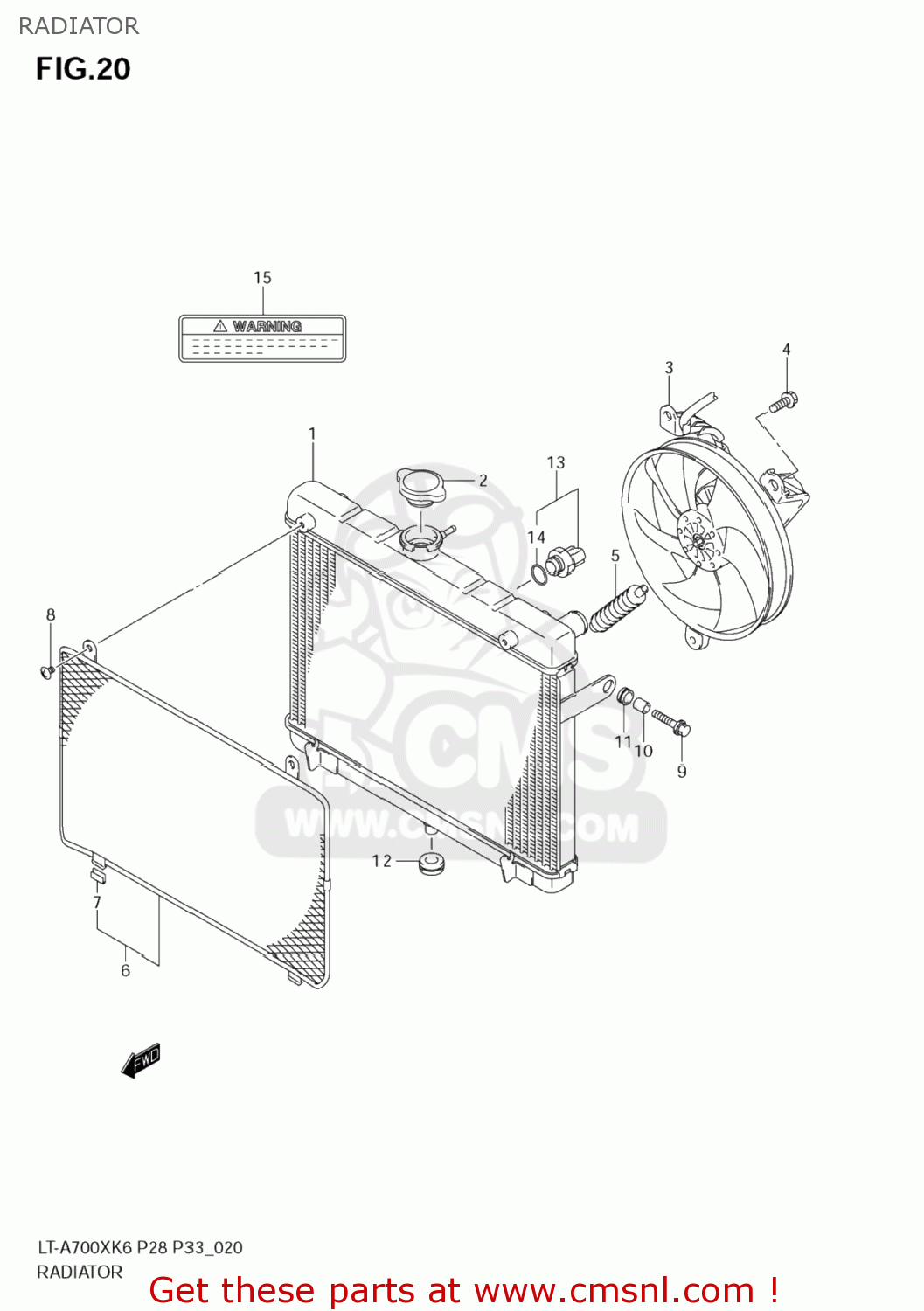 1771031G10 Radiator,water Suzuki buy the 1771031G10 at CMSNL