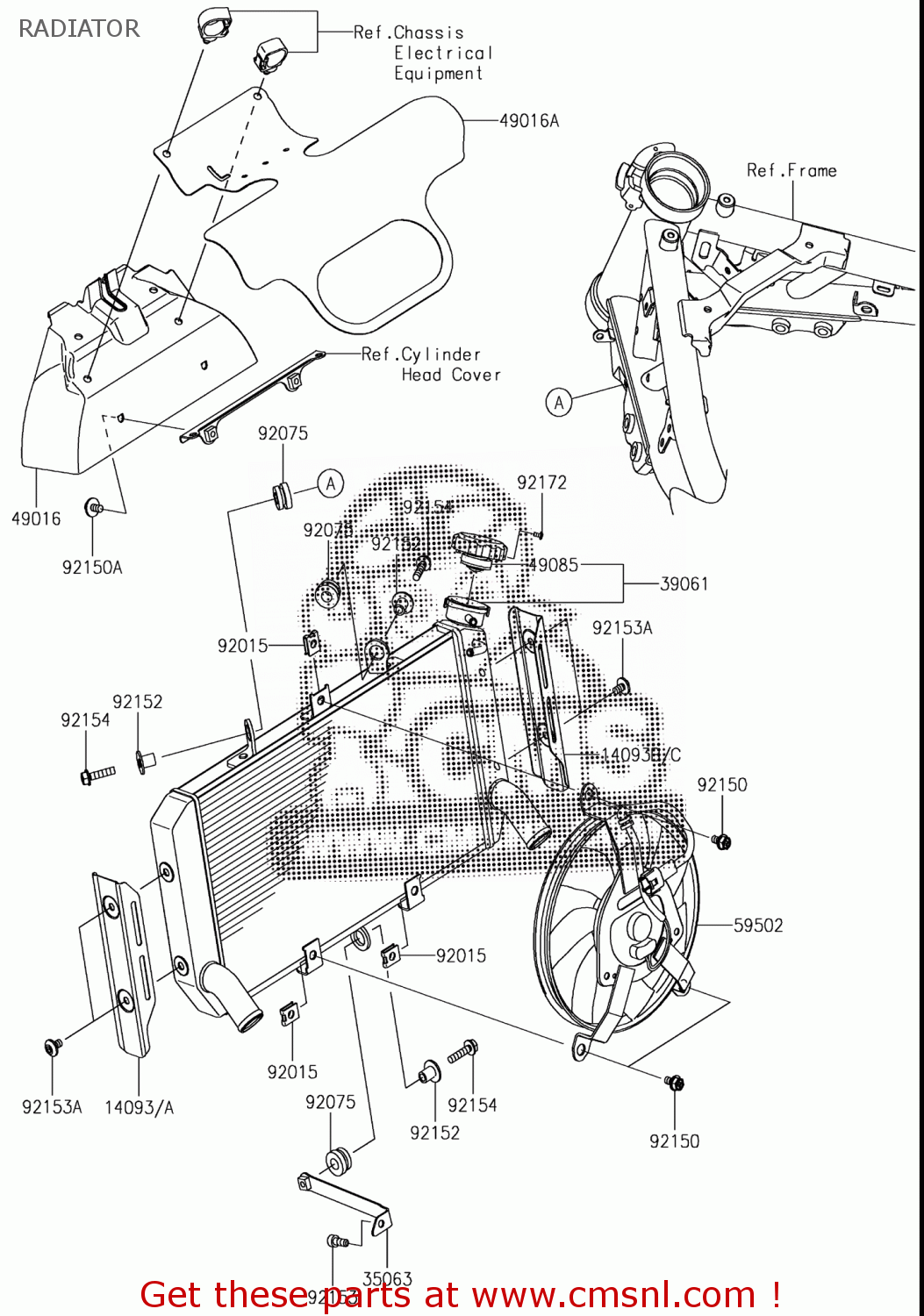 390610749 Radiatorassy Kawasaki buy the 390610749 at CMSNL