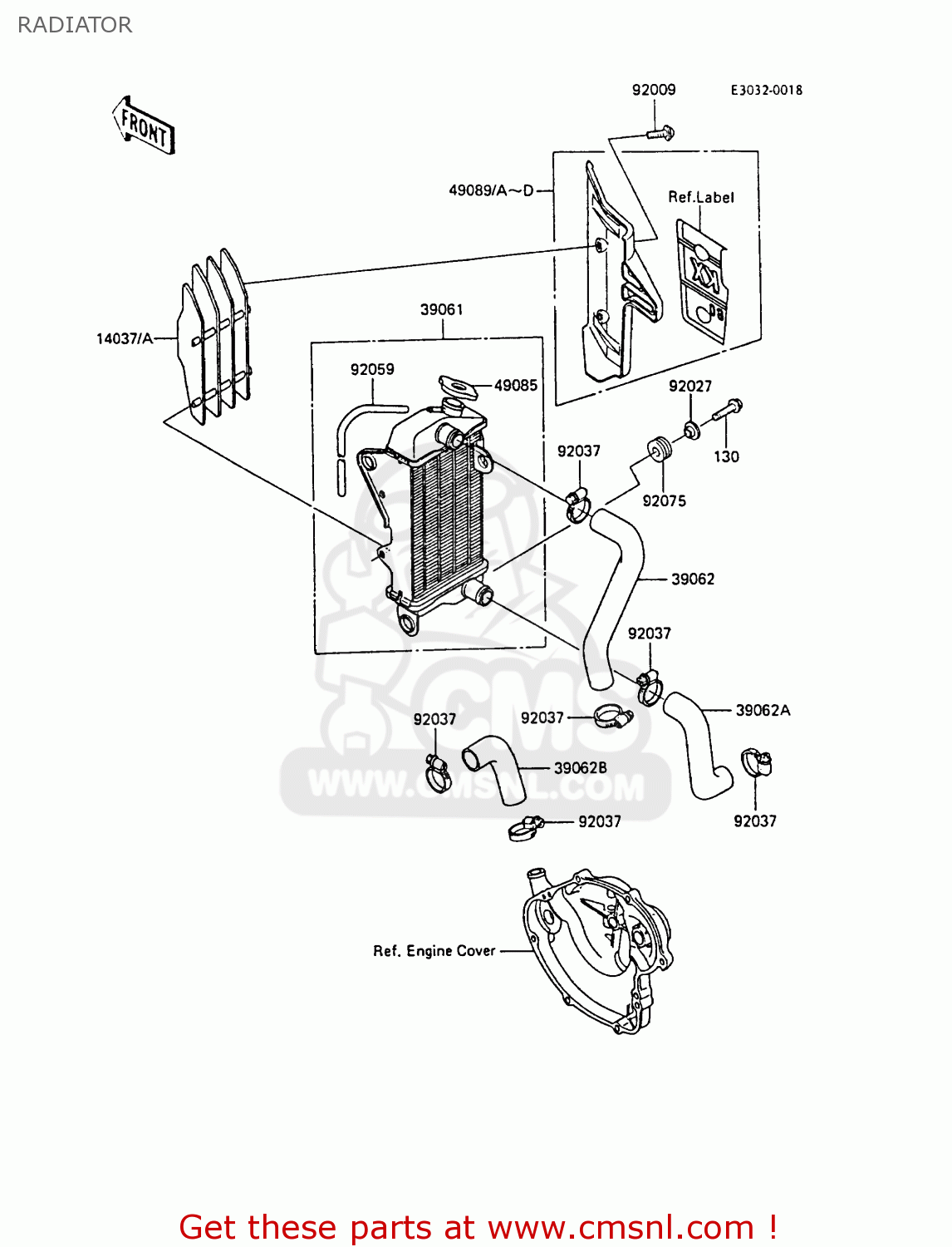 4908950156W Shroudengine,rh,l.gr Kawasaki buy the 4908950156W at