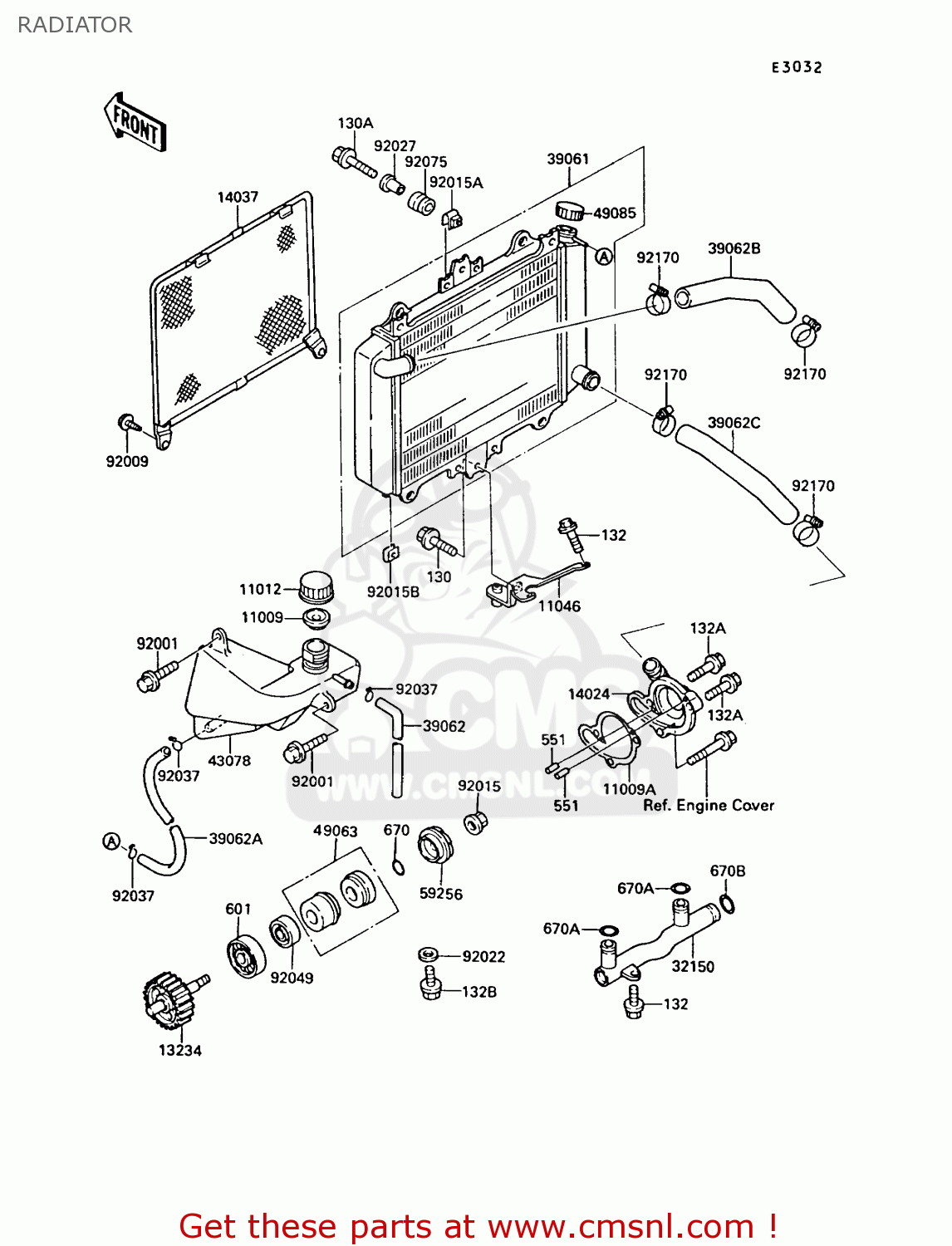 390611116 Radiatorassy Kawasaki buy the 390611116 at CMSNL