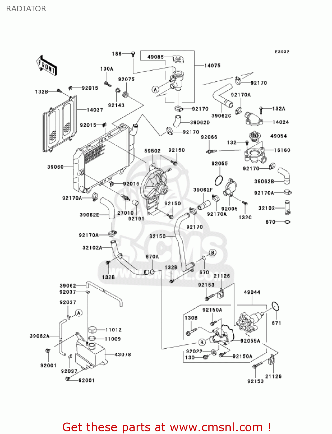 161600044: Body,thermostat Kawasaki - buy the 16160-0044 at CMSNL