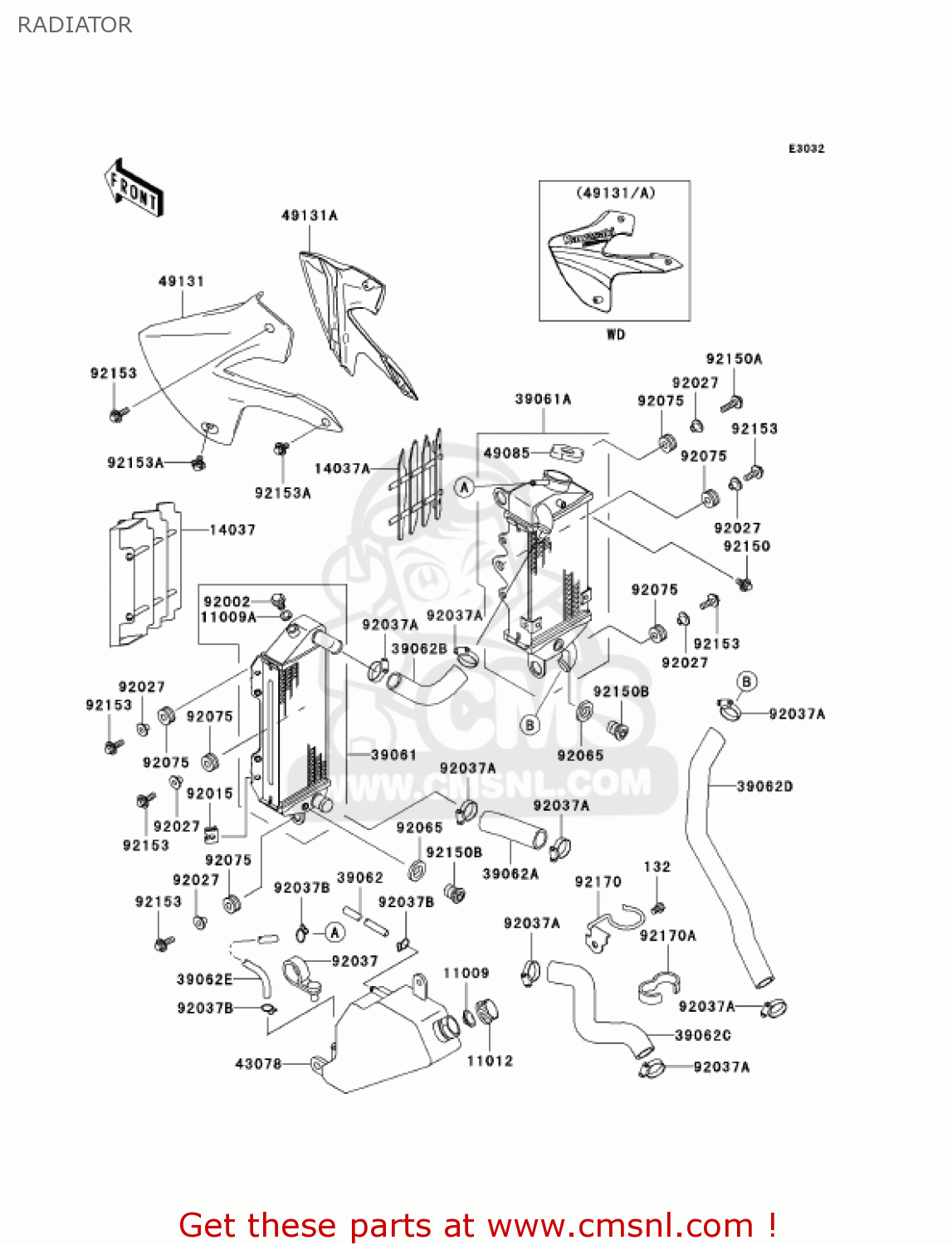 491315009290 Shroudengine,lh,l.gr Kawasaki buy the 491315009290 at CMSNL