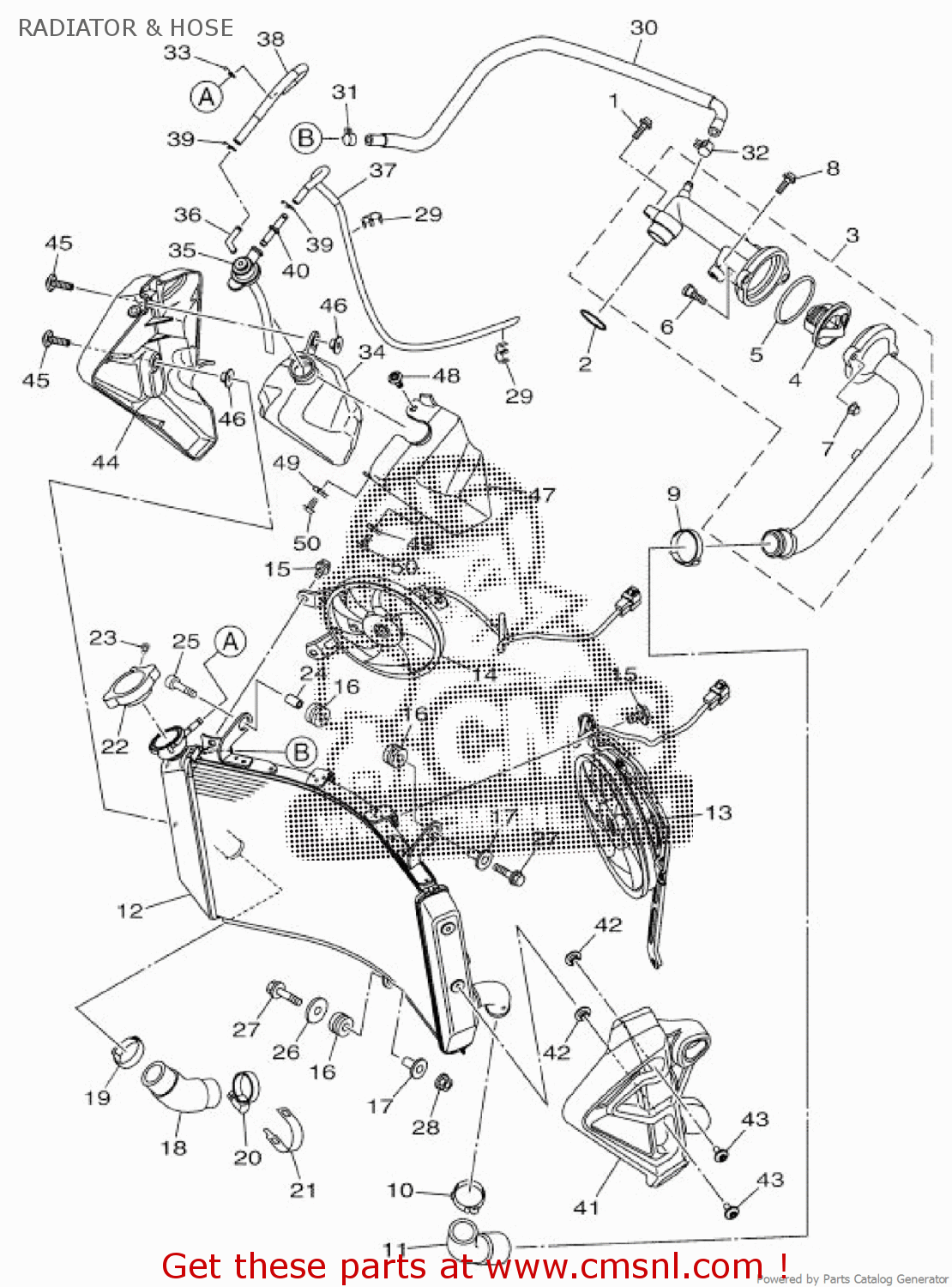 B671246210 Cap, Radiator Yamaha buy the B67124621000 at CMSNL