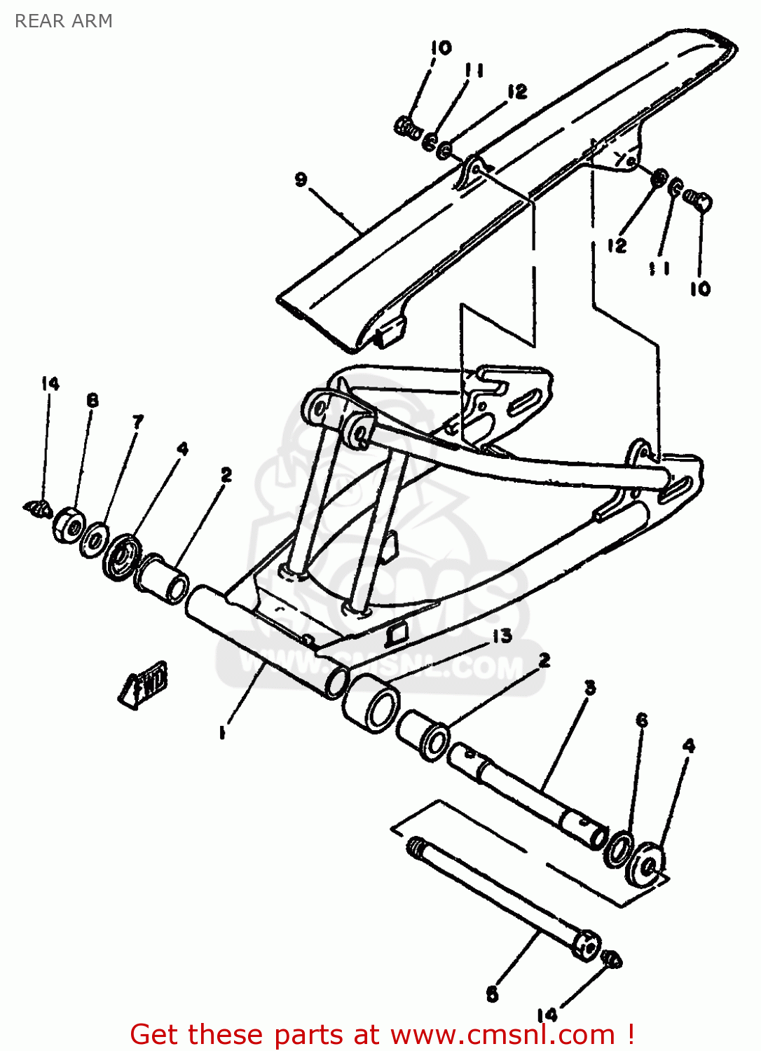 SHAFT, PIVOT for RD350LC 1982 4L0 EUROPE 214L0300E1 order at CMSNL