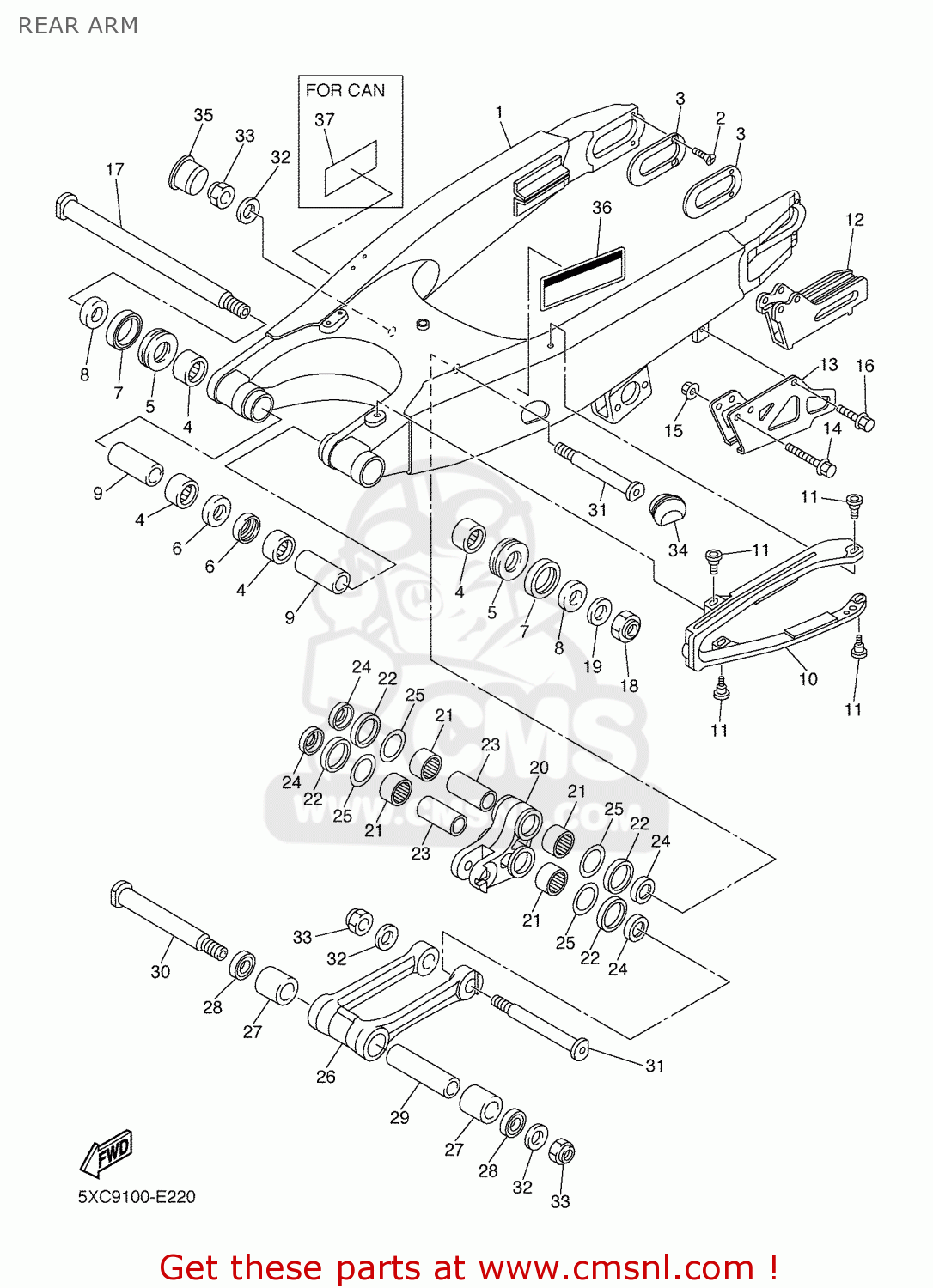 5XC2217A90: Arm, Relay Yamaha - buy the 5XC-2217A-90 at CMSNL