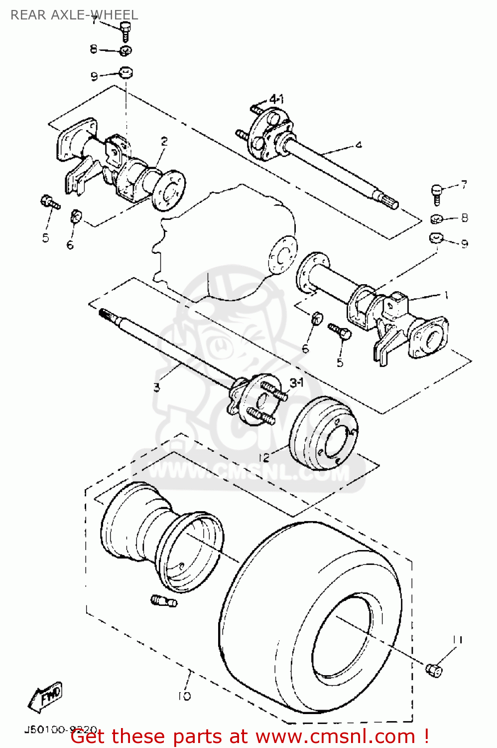 J504655000 Rear Axle Housing Comp. 2 Yamaha buy the J504655000 at