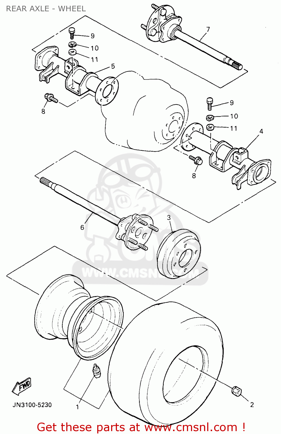 JF24655011 Rear Axle Housing Comp. 2 Yamaha buy the JF24655011 at