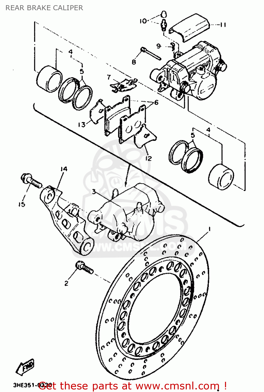 3HE2581900 Bracket, Caliper Yamaha buy the 3HE2581900 at CMSNL
