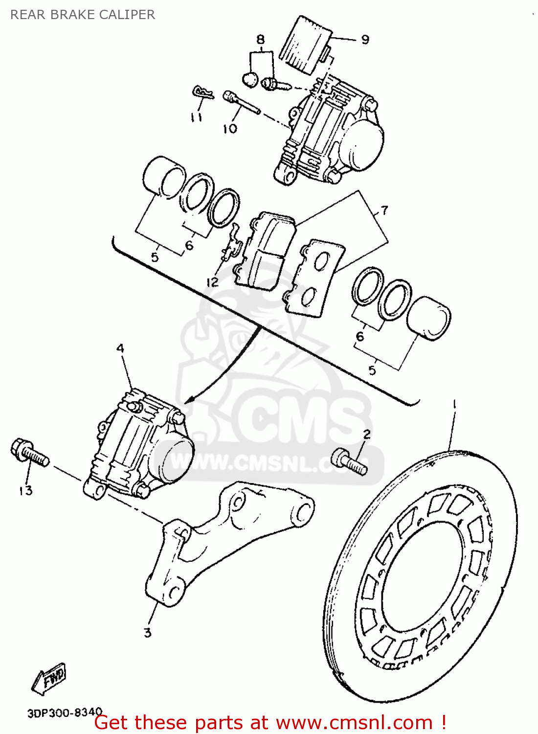 26H2581052 Caliper Assy Yamaha buy the 26H2581052 at CMSNL