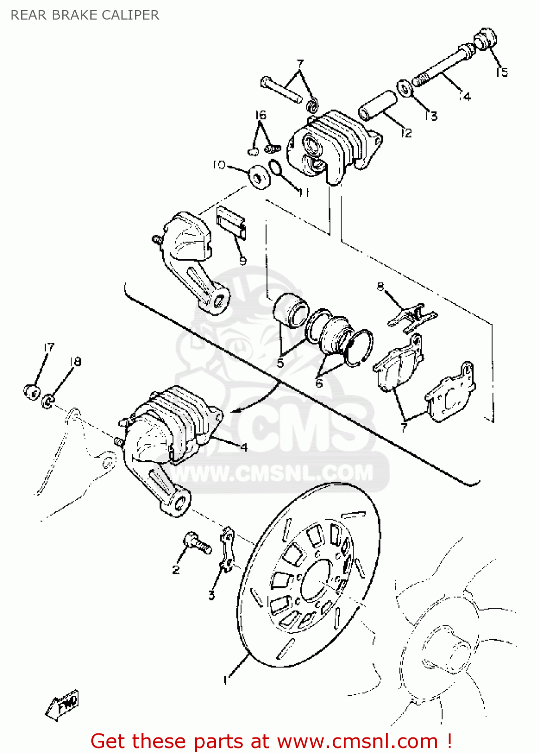 4W12581050 Caliper Assy Yamaha buy the 4W12581050 at CMSNL