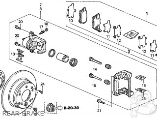 2004 honda crv rear brake caliper Clearance