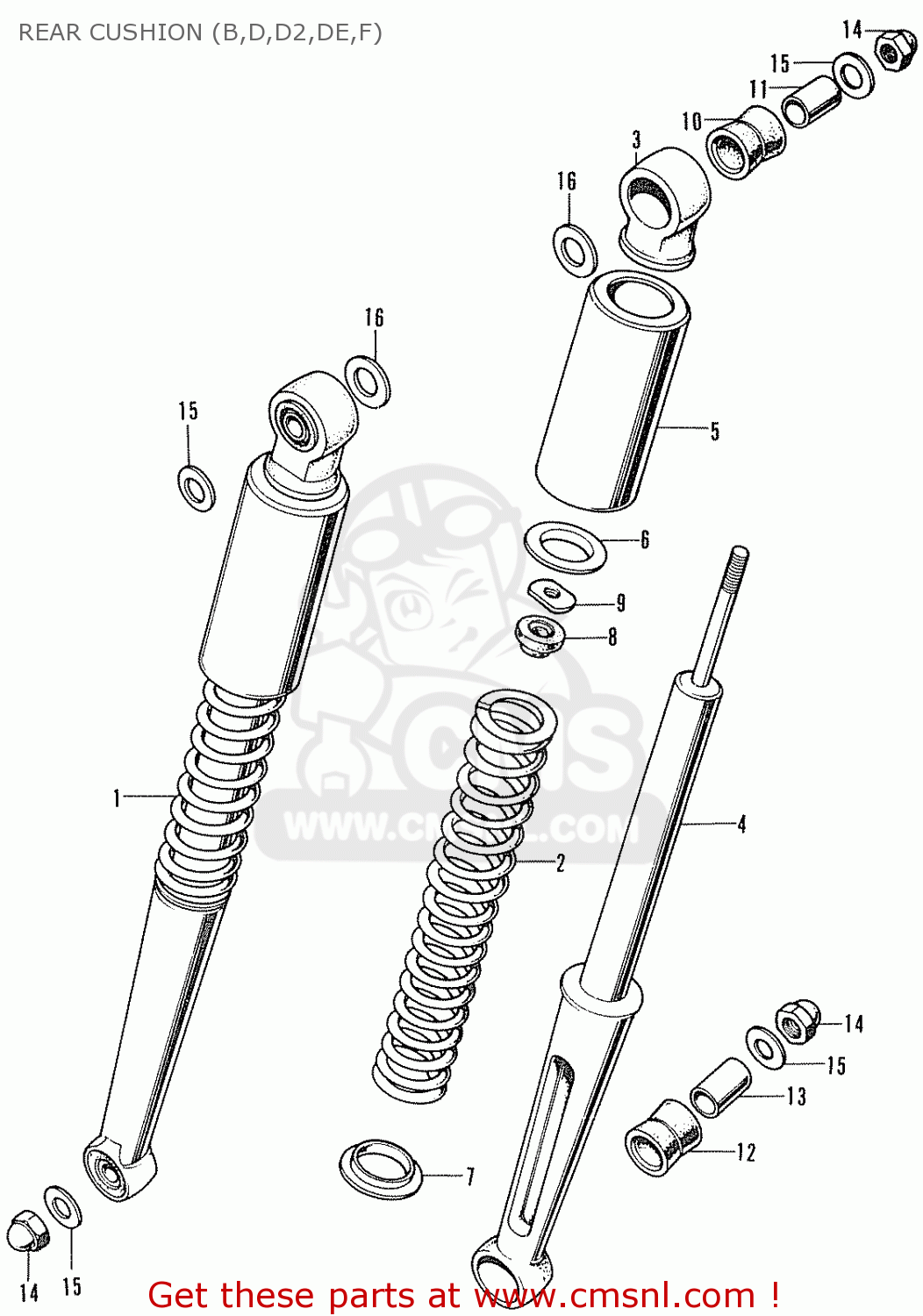 52460086000NU: Case,rr.cush.up. Honda - buy the 52460-086-000NU at CMSNL