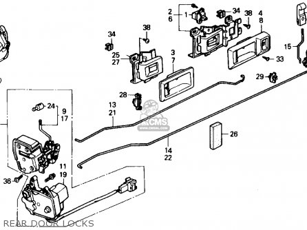 72610SH4A11: Lock Assy R Rr Dr Honda - buy the 72610-SH4-A11 at CMSNL