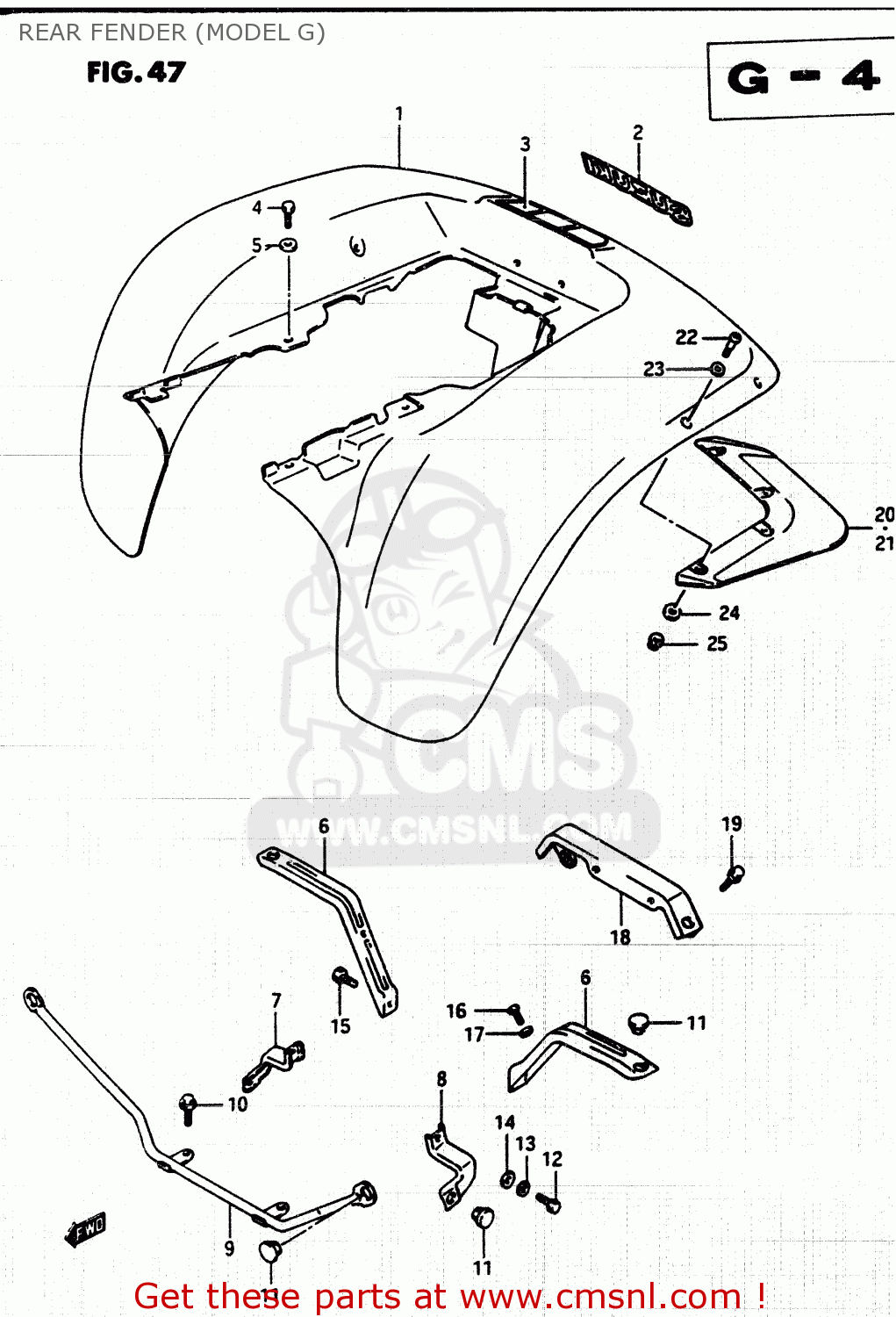 6333124510: Mud Guard,rear Fender Suzuki - Buy The 63331-24510 At Cmsnl