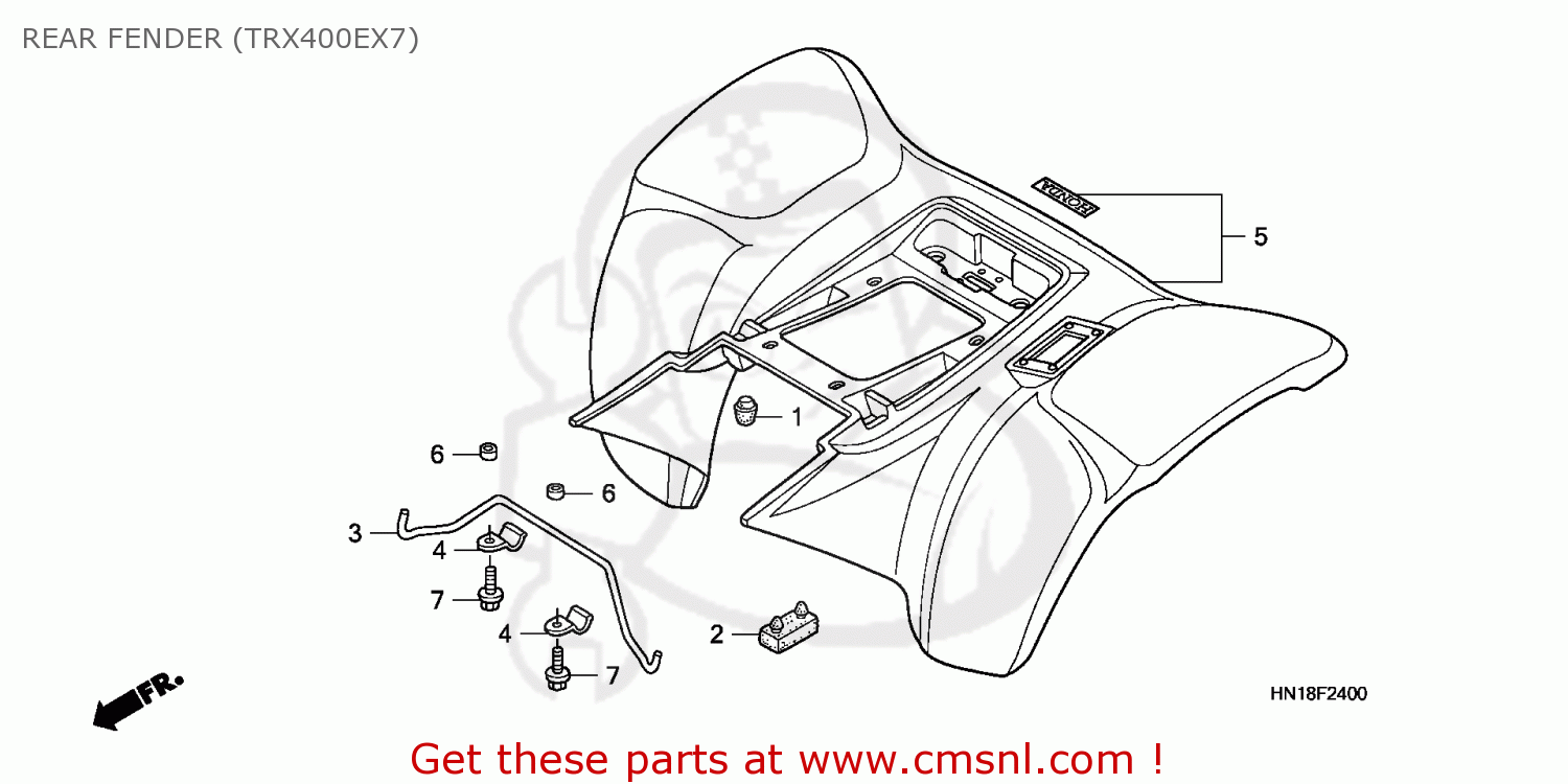 80150HN1A60ZB Fender Set, Rr. (wl) Honda buy the 80150HN1A60ZB at