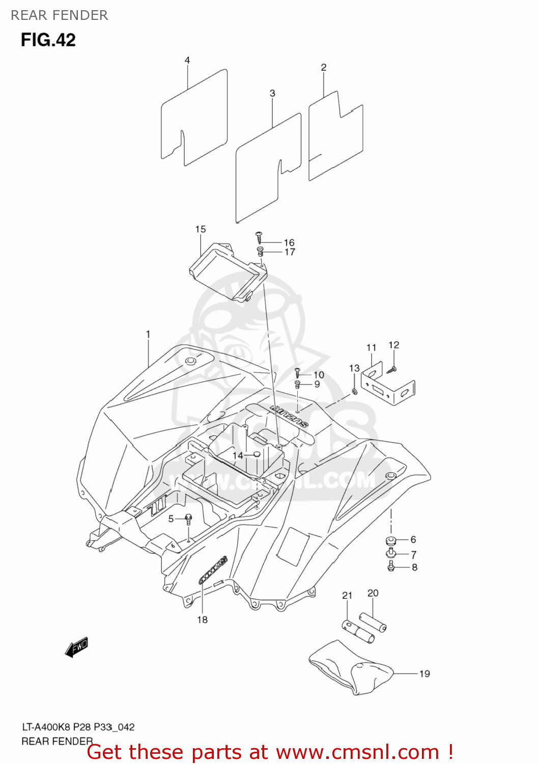 6817127H10FSB: Emblem,rear Fen Suzuki - buy the 68171-27H10-FSB at CMSNL