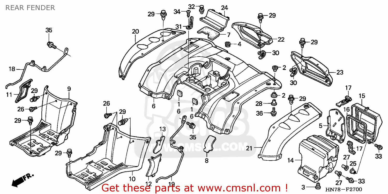 MAT,CARB SIDE COV for TRX400FA 2004 (4) USA - order at CMSNL