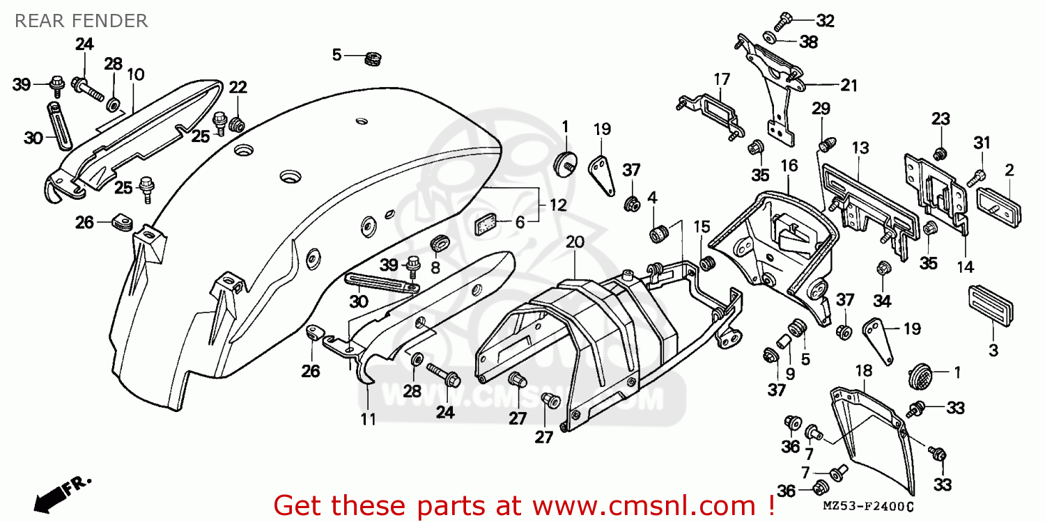 80100MZ5000ZJ: Fender B,*r101cu* Honda - buy the 80100-MZ5-000ZJ at CMSNL