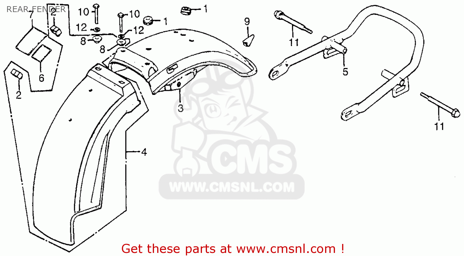 80100341000: Fender A,rear Honda - Buy The 80100-341-000 At Cmsnl