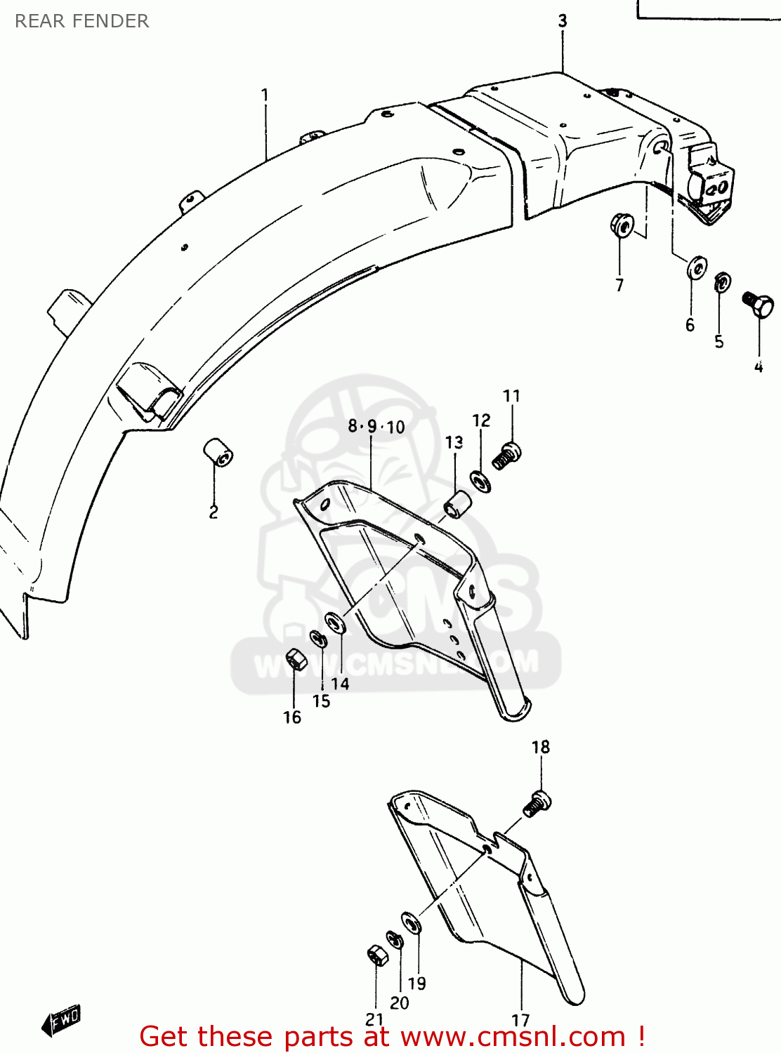 6341131300: Mud Guard Suzuki - buy the 63411-31300 at CMSNL