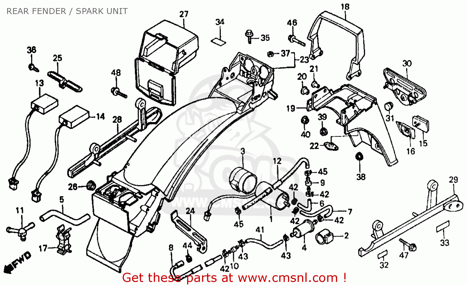 80105MF2000: Fender B,rear Honda - Buy The 80105-MF2-000 At CMSNL