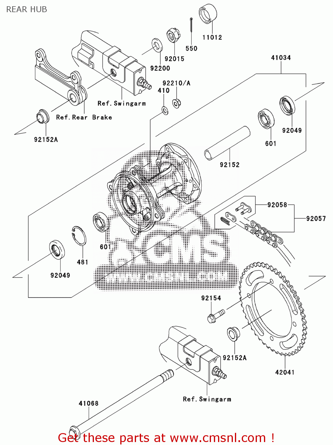 410340068: Drum-assy,rr Kawasaki - buy the 41034-0068 at CMSNL